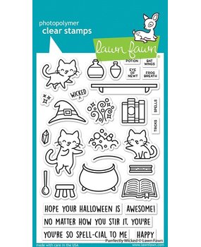 Lawn Fawn Purrfectly Wicked Clear Stamps (LF2664) Lawn Fawn Purrfectly Wicked Clear Stamps (LF2664)