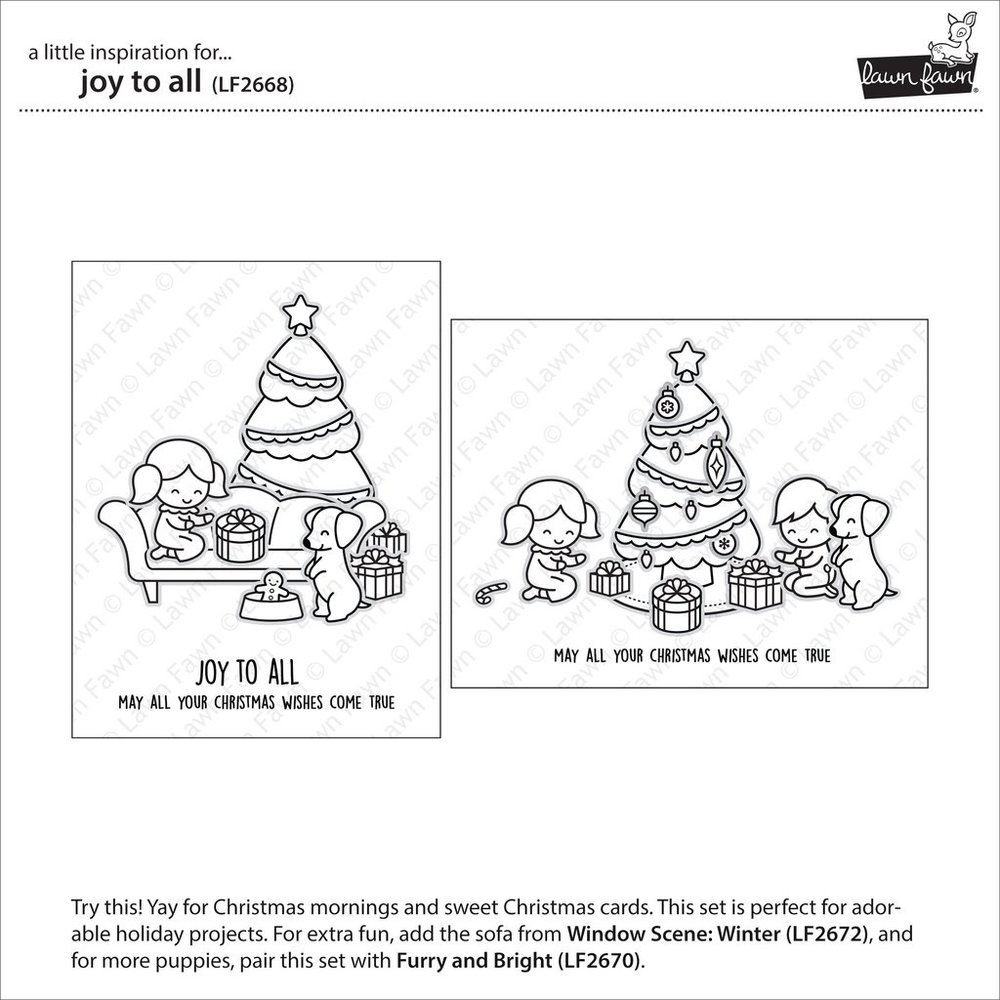 Lawn Fawn Joy To All Clear Stamps (LF2668) Lawn Fawn Joy To All Clear Stamps (LF2668)