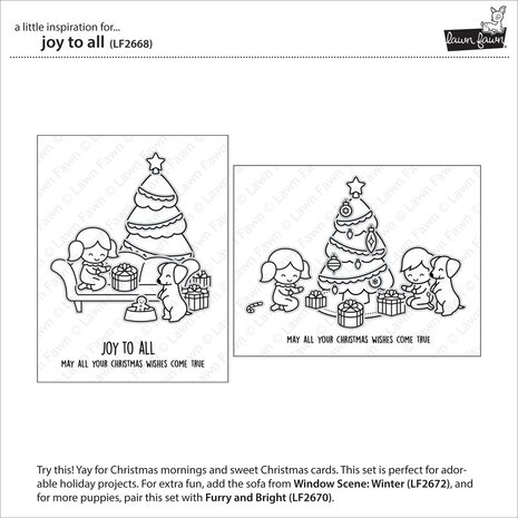 Lawn Fawn Joy To All Clear Stamps (LF2668) Lawn Fawn Joy To All Clear Stamps (LF2668)