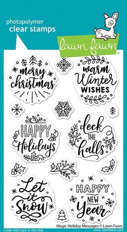 Lawn Fawn Magic Holiday Messages Clear Stamps (LF2676) Lawn Fawn Magic Holiday Messages Clear Stamps (LF2676)