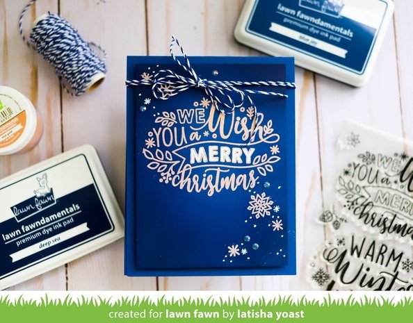 Lawn Fawn Giant Holiday Messages Clear Stamps (LF2680)