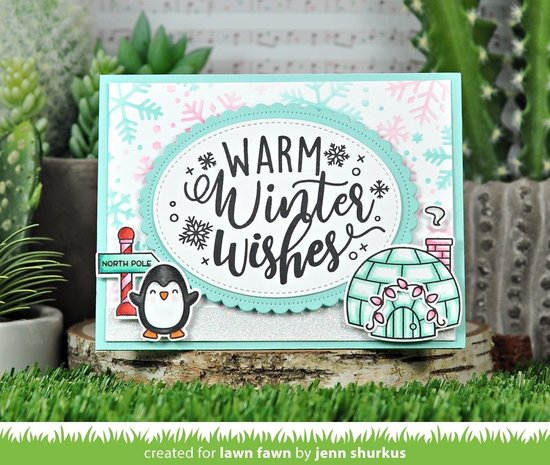 Lawn Fawn Giant Holiday Messages Clear Stamps (LF2680)