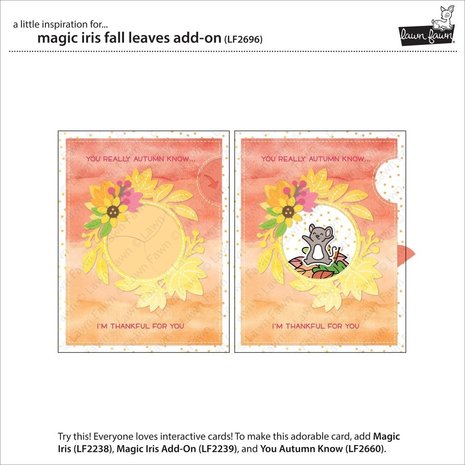 Lawn Fawn Magic Iris Fall Leaves Add-On Dies (LF2696) Lawn Fawn Magic Iris Fall Leaves Add-On Dies (LF2696)