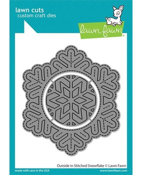 Lawn Fawn Outside In Stitched Snowflake Dies (LF2702)
