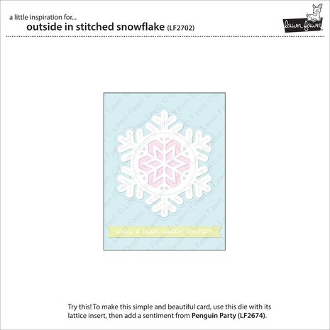 Lawn Fawn Outside In Stitched Snowflake Dies (LF2702)