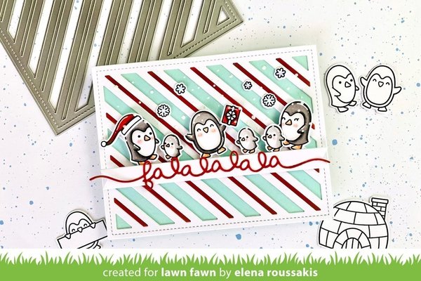 Lawn Fawn Peppermint Stripes Backdrop Dies (LF2705) Lawn Fawn Peppermint Stripes Backdrop Dies (LF2705)