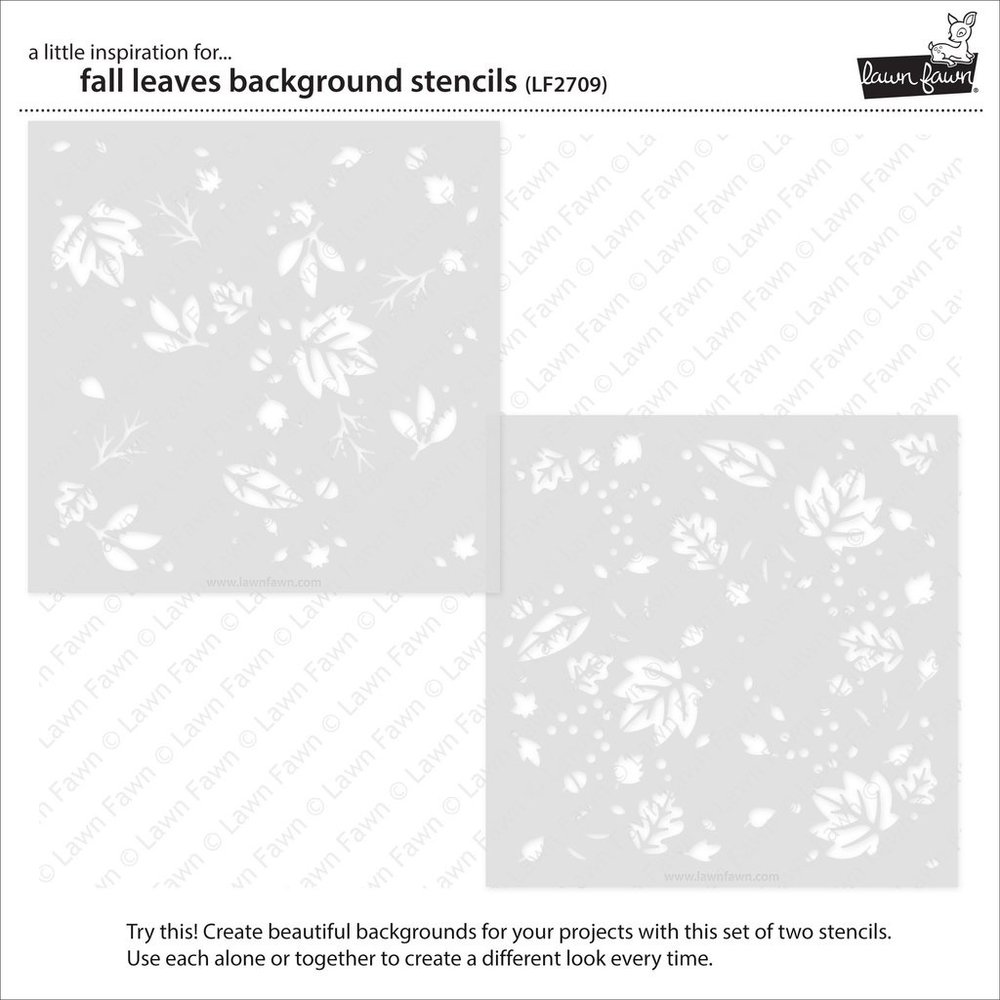 Lawn Fawn Fall Leaves Background Stencils (LF2709) Lawn Fawn Fall Leaves Background Stencils (LF2709)