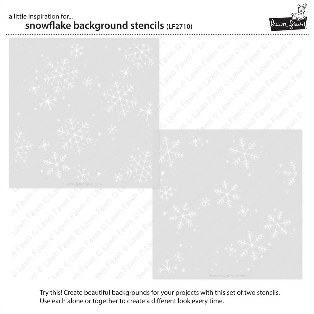 Lawn Fawn Snowflake Background Stencils (LF2710)