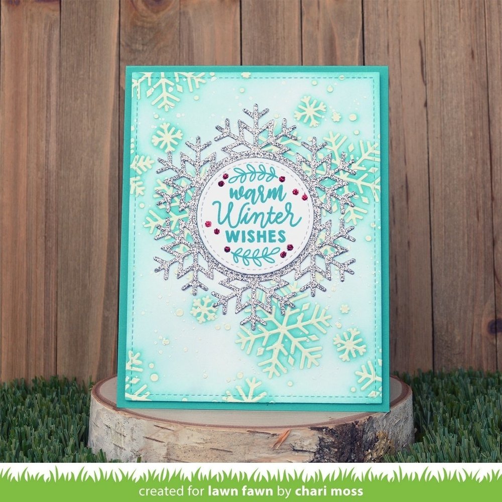 Lawn Fawn Snowflake Background Stencils (LF2710)