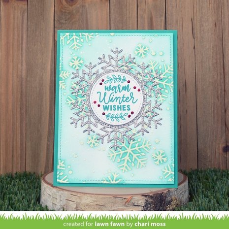 Lawn Fawn Snowflake Background Stencils (LF2710)