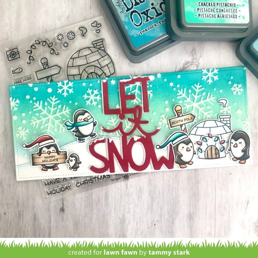 Lawn Fawn Snowflake Background Stencils (LF2710)