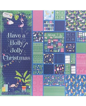 Craft Sensations Have A Holly Jolly Christmas 12x12 Inch Paper Pad (CR0382K/21A) Craft Sensations Have A Holly Jolly Christmas 12x12 Inch Paper Pad (CR0382K/21A)