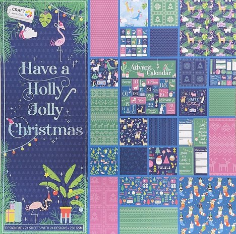 Craft Sensations Have A Holly Jolly Christmas 12x12 Inch Paper Pad (CR0382K/21A) Craft Sensations Have A Holly Jolly Christmas 12x12 Inch Paper Pad (CR0382K/21A)