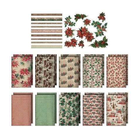 Idea-ology Tim Holtz Christmas Worn Wallpaper Scraps (TH94182)