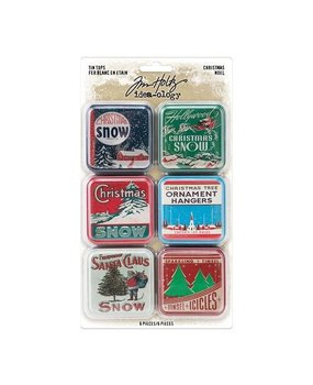 Idea-ology Tim Holtz Christmas Tin Tops (TH94204) Idea-ology Tim Holtz Christmas Tin Tops (TH94204)