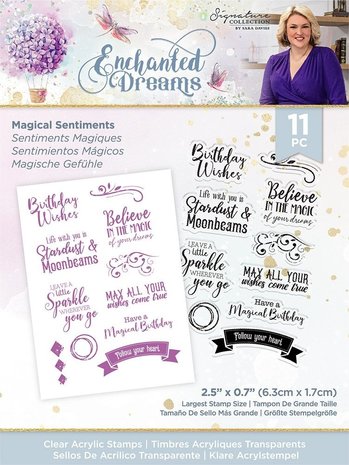 Crafter's Companion Enchanted Dreams Magical Sentiments Clear Stamps (S-ED-ST-MSE)