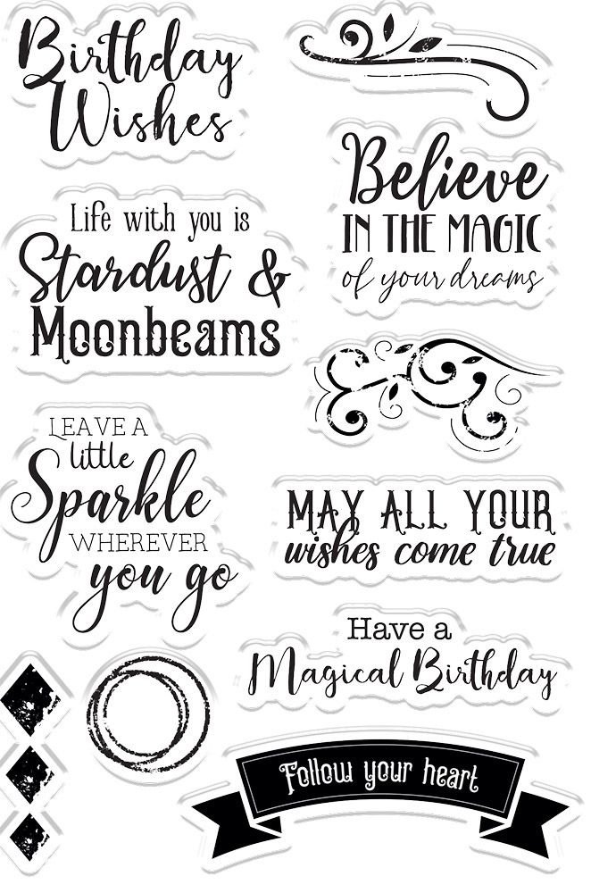 Crafter's Companion Enchanted Dreams Magical Sentiments Clear Stamps (S-ED-ST-MSE)