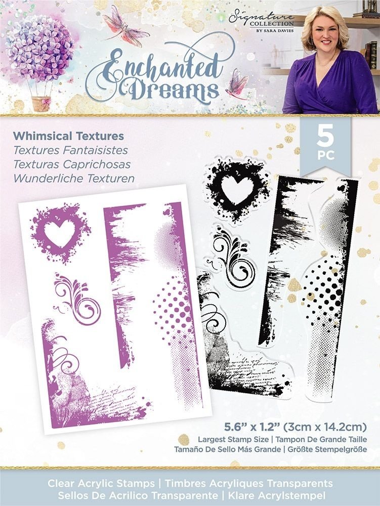 Crafter's Companion Enchanted Dreams Whimsical Textures Clear Stamps (S-ED-ST-WHT)