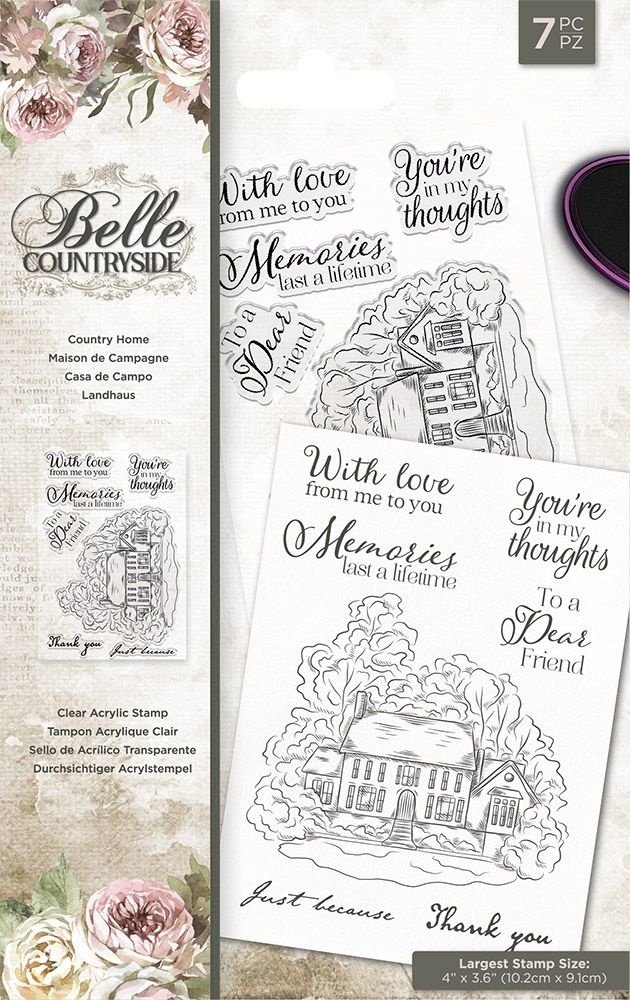 Crafter's Companion Belle Countryside Country Home Clear Stamps (BELC-ST-CA-COUH)