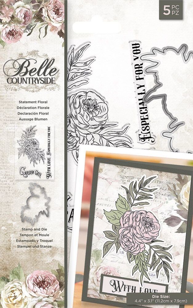 Crafter's Companion Belle Countryside Statement Floral Stamp & Die (BELC-STD-STFL) Crafter's Companion Belle Countryside Statement Floral Stamp & Die (BELC-STD-STFL)