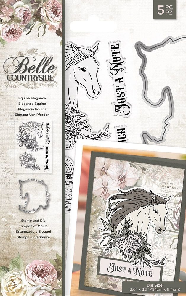 Crafter's Companion Belle Countryside Equine Elegance Stamp & Die (BELC-STD-EQEL) Crafter's Companion Belle Countryside Equine Elegance Stamp & Die (BELC-STD-EQEL)
