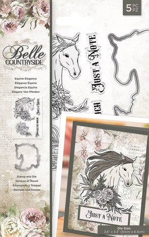 Crafter's Companion Belle Countryside Equine Elegance Stamp & Die (BELC-STD-EQEL) Crafter's Companion Belle Countryside Equine Elegance Stamp & Die (BELC-STD-EQEL)
