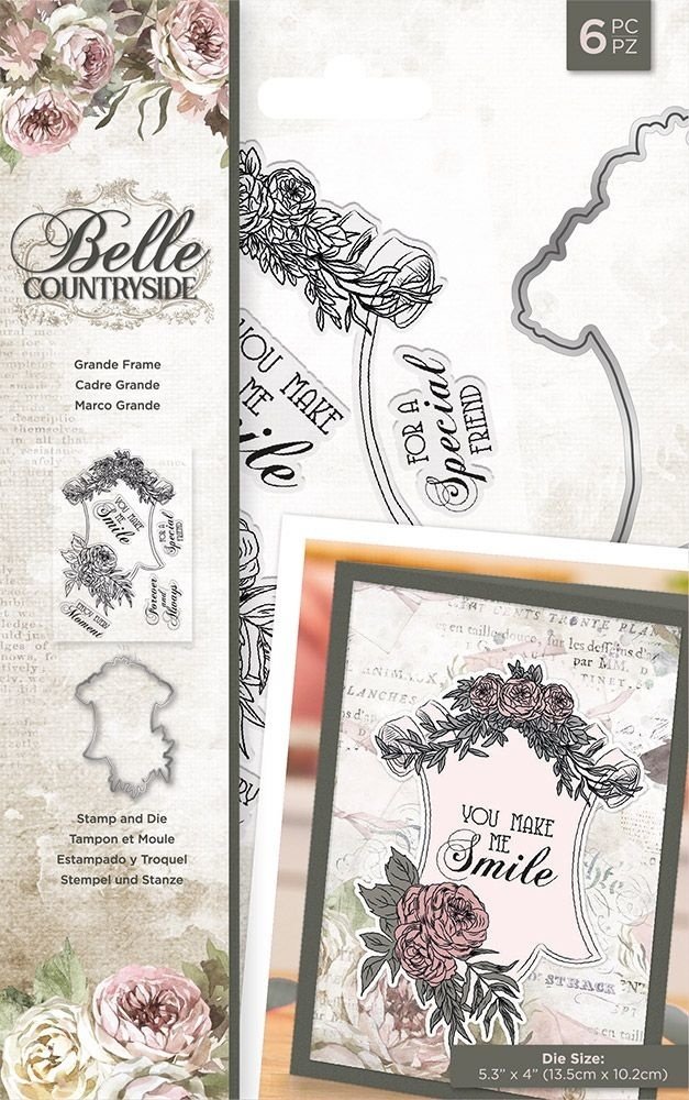 Crafter's Companion Belle Countryside Grande Frame Stamp & Die (BELC-STD-GRFR)