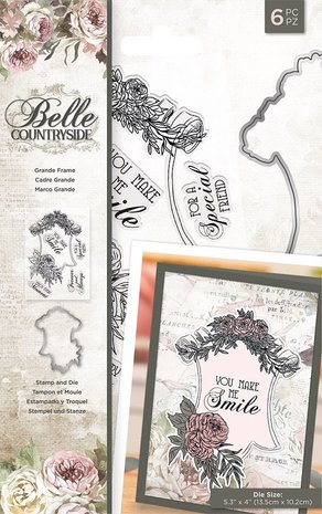Crafter's Companion Belle Countryside Grande Frame Stamp & Die (BELC-STD-GRFR)