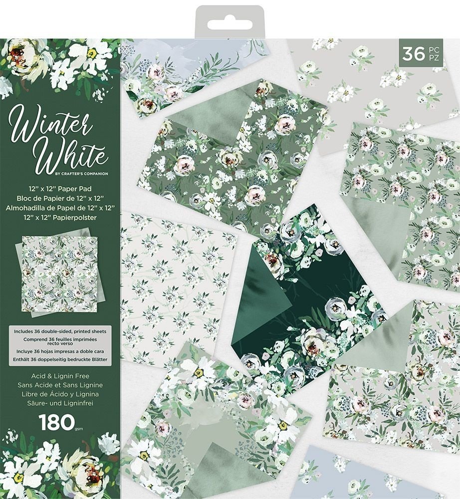 Crafter's Companion Winter White 12x12 Inch Paper Pad (WW-PAD12)