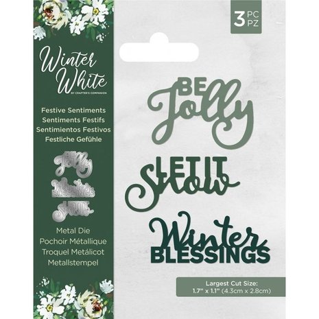 Crafter's Companion Winter White Festive Sentiments Die (WW-MD-FESSEN)