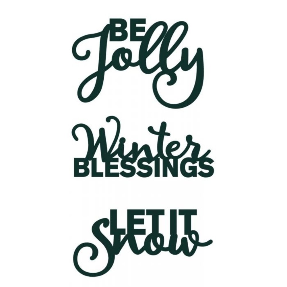 Crafter's Companion Winter White Festive Sentiments Die (WW-MD-FESSEN)