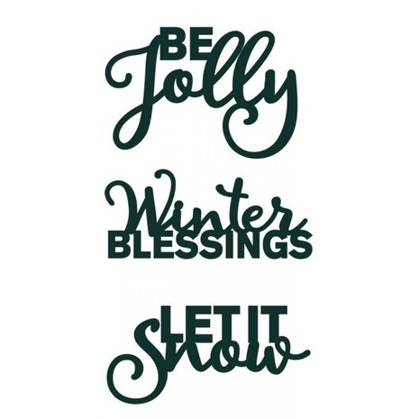 Crafter's Companion Winter White Festive Sentiments Die (WW-MD-FESSEN)