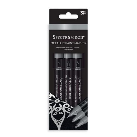 Spectrum Noir Metallic Paint Markers Quicksilver (SN-MTPM-SIL3) Spectrum Noir Metallic Paint Markers Quicksilver (SN-MTPM-SIL3)