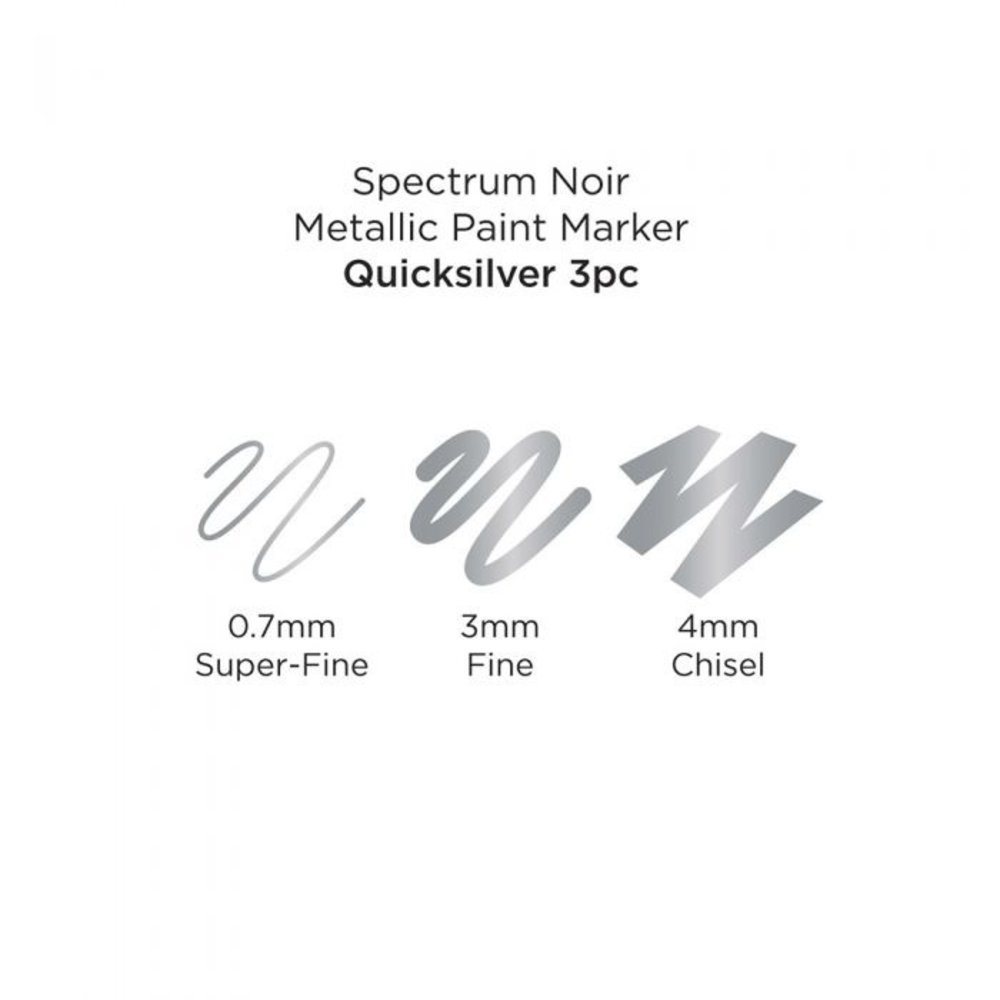 Spectrum Noir Metallic Paint Markers Quicksilver (SN-MTPM-SIL3) Spectrum Noir Metallic Paint Markers Quicksilver (SN-MTPM-SIL3)