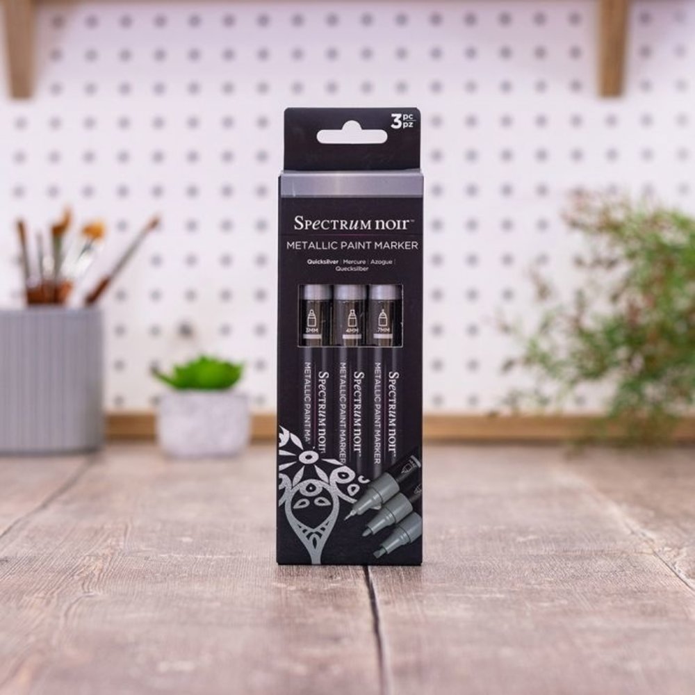 Spectrum Noir Metallic Paint Markers Quicksilver (SN-MTPM-SIL3) Spectrum Noir Metallic Paint Markers Quicksilver (SN-MTPM-SIL3)