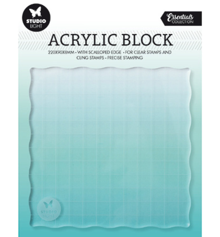 Studio Light Acrylic Stamp Block 12x12 cm (SL-ES-ASB04) Studio Light Acrylic Stamp Block 12x12 cm (SL-ES-ASB04)