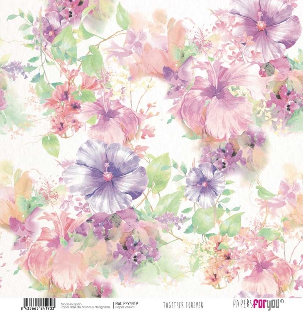 Papers For You Together Forever 12x12 Inch Vellum Pack (6pcs) (PFY-4414)