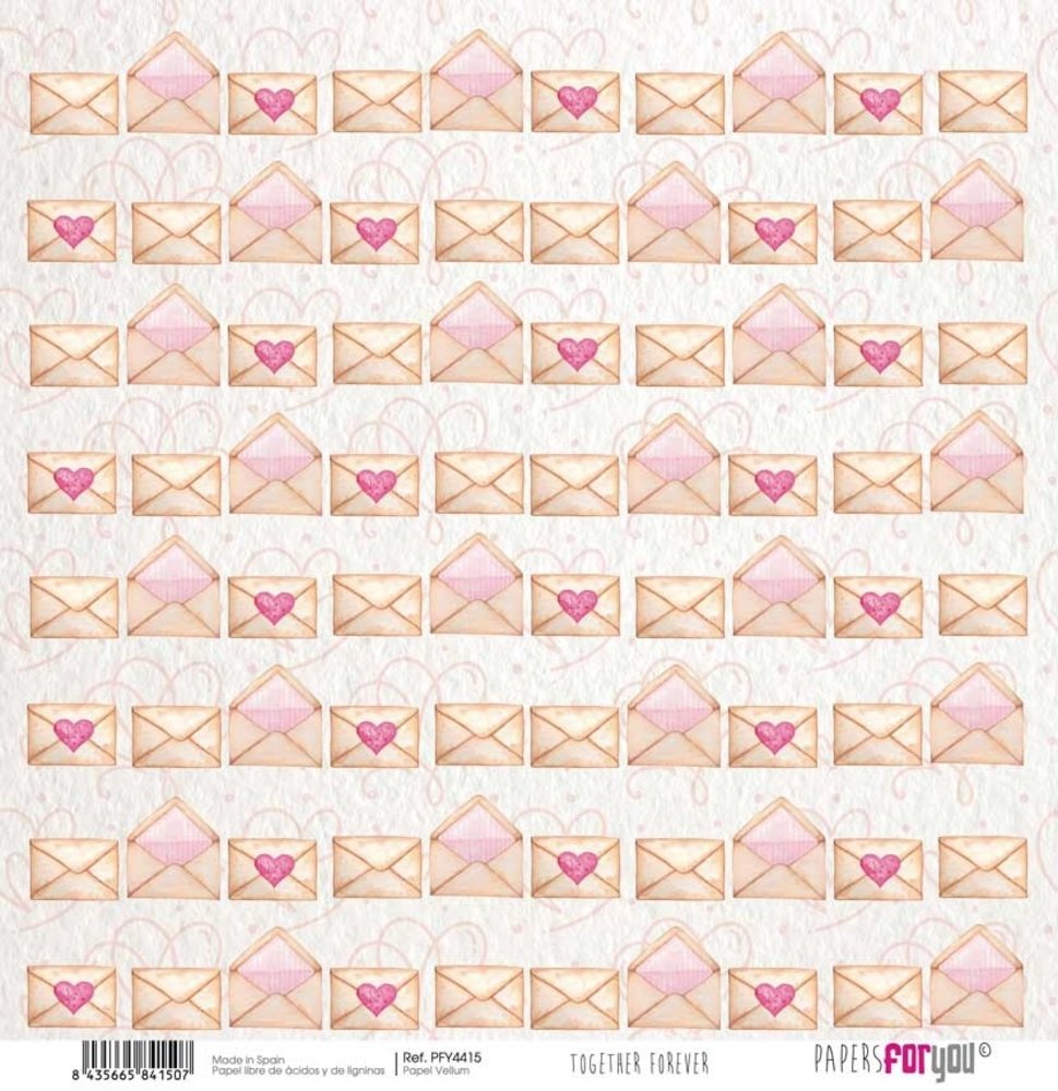Papers For You Together Forever 12x12 Inch Vellum Pack (6pcs) (PFY-4414)