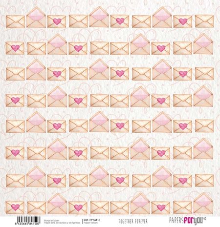 Papers For You Together Forever 12x12 Inch Vellum Pack (6pcs) (PFY-4414)