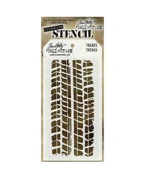 Stampers Anonymous Tim Holtz Threads Layered Layering Stencil (THS045)