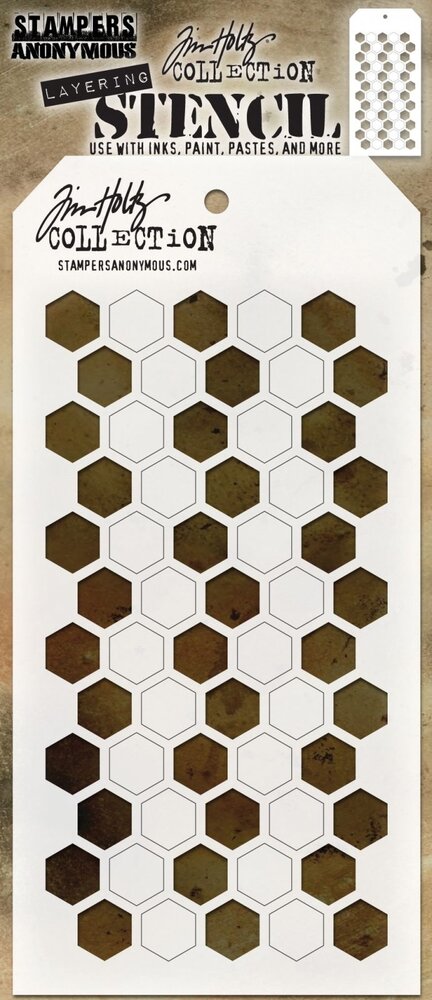 Stampers Anonymous Tim Holtz Shifter Hex Layered Layering Stencil (THS121)