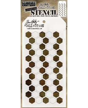 Stampers Anonymous Tim Holtz Shifter Hex Layered Layering Stencil (THS121)