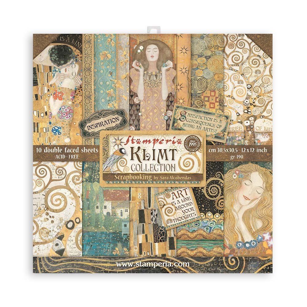 Stamperia Klimt 12x12 Inch Paper Pack (SBBL97) Stamperia Klimt 12x12 Inch Paper Pack (SBBL97)
