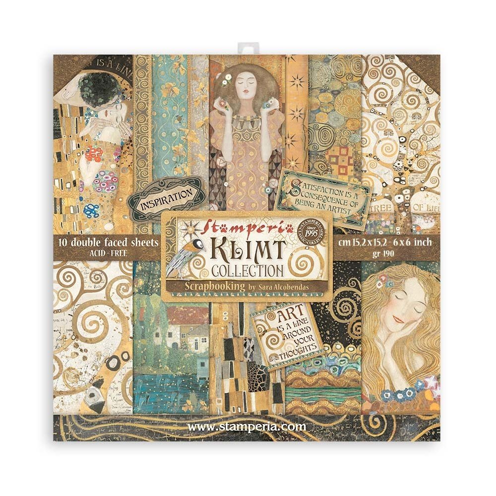 Stamperia Klimt 6x6 Inch Paper Pack (SBBXS09) Stamperia Klimt 6x6 Inch Paper Pack (SBBXS09)