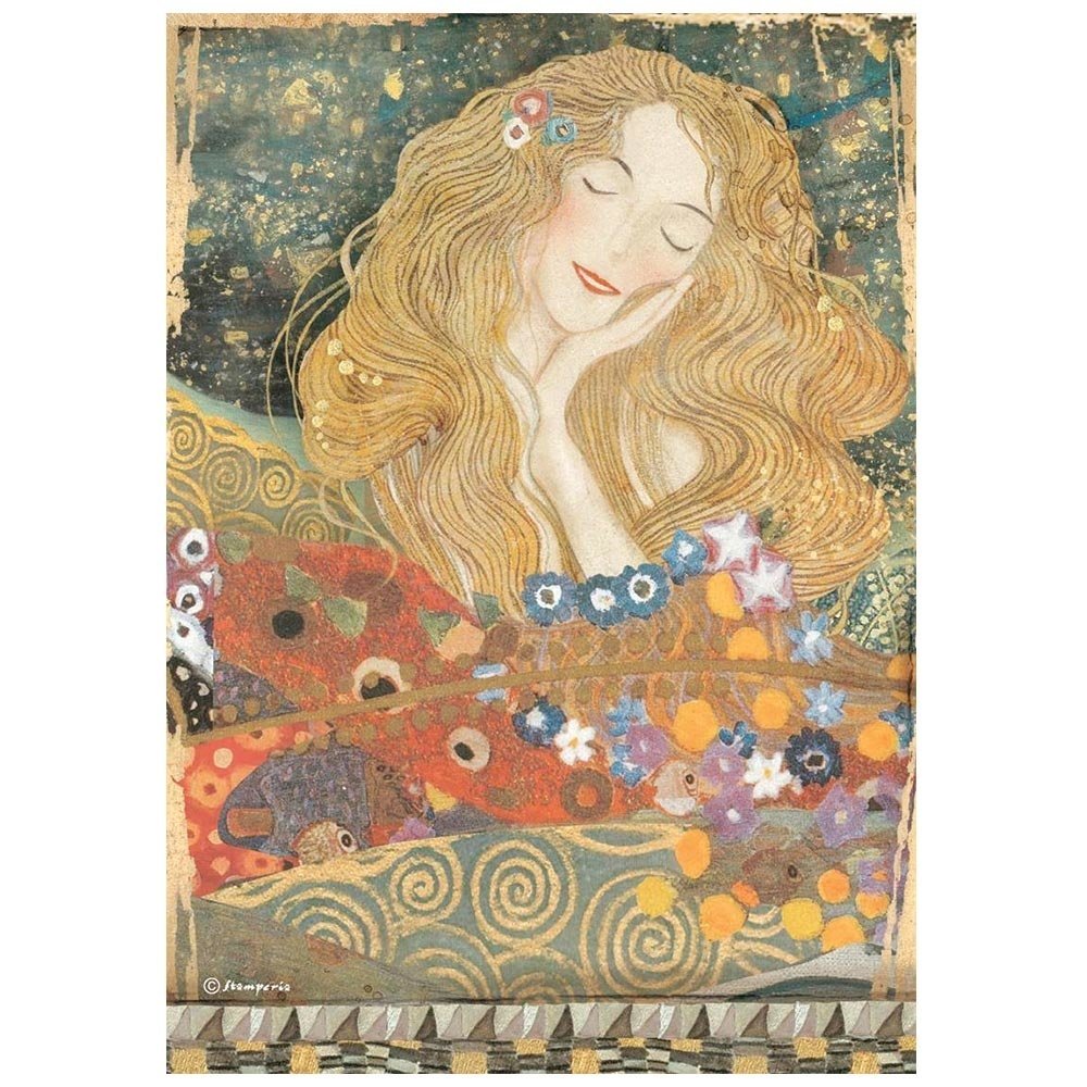 Stamperia Klimt From the Beethoven Frieze Rice Paper A4 (DFSA4639) Stamperia Klimt From the Beethoven Frieze Rice Paper A4 (DFSA4639)