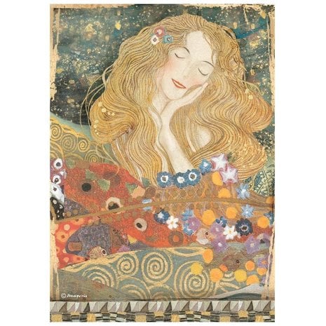 Stamperia Klimt From the Beethoven Frieze Rice Paper A4 (DFSA4639) Stamperia Klimt From the Beethoven Frieze Rice Paper A4 (DFSA4639)