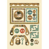 Stamperia Klimt Frames and Buttons Wooden Shapes A5 (KLSP111)