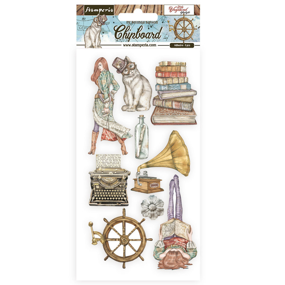 Stamperia Lady Vagabond Lifestyle Chipboard Elements 15x30cm (DFLCB46) Stamperia Lady Vagabond Lifestyle Chipboard Elements 15x30cm (DFLCB46)