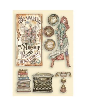 Stamperia Lady Vagabond Lifestyle Typing Writer Wooden Shapes A5 (KLSP112) Stamperia Lady Vagabond Lifestyle Typing Writer Wooden Shapes A5 (KLSP112)