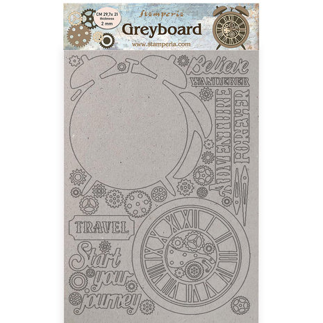 Stamperia Lady Vagabond Lifestyle Greyboard A4 Alarm Clock (KLSPDA447)